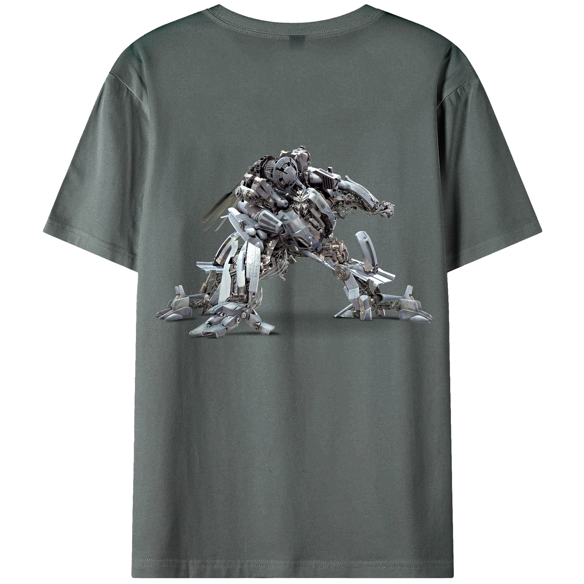 （画像用） Transformers トランスフォーマー 綿100％ メンズ半袖Tシャツ（バックプリント） 通気性